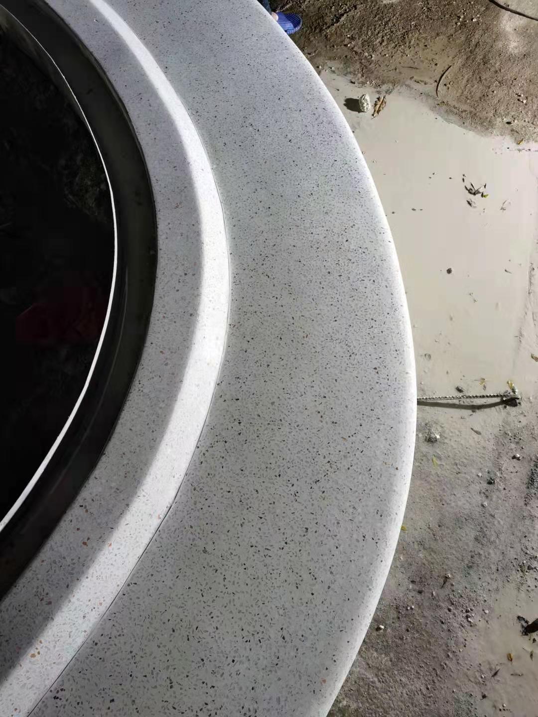 无机水磨石室外景观坐凳案例